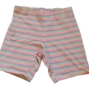 Wonder Nation Girls Size 10/12 White Multicolor Pull On Shorts
